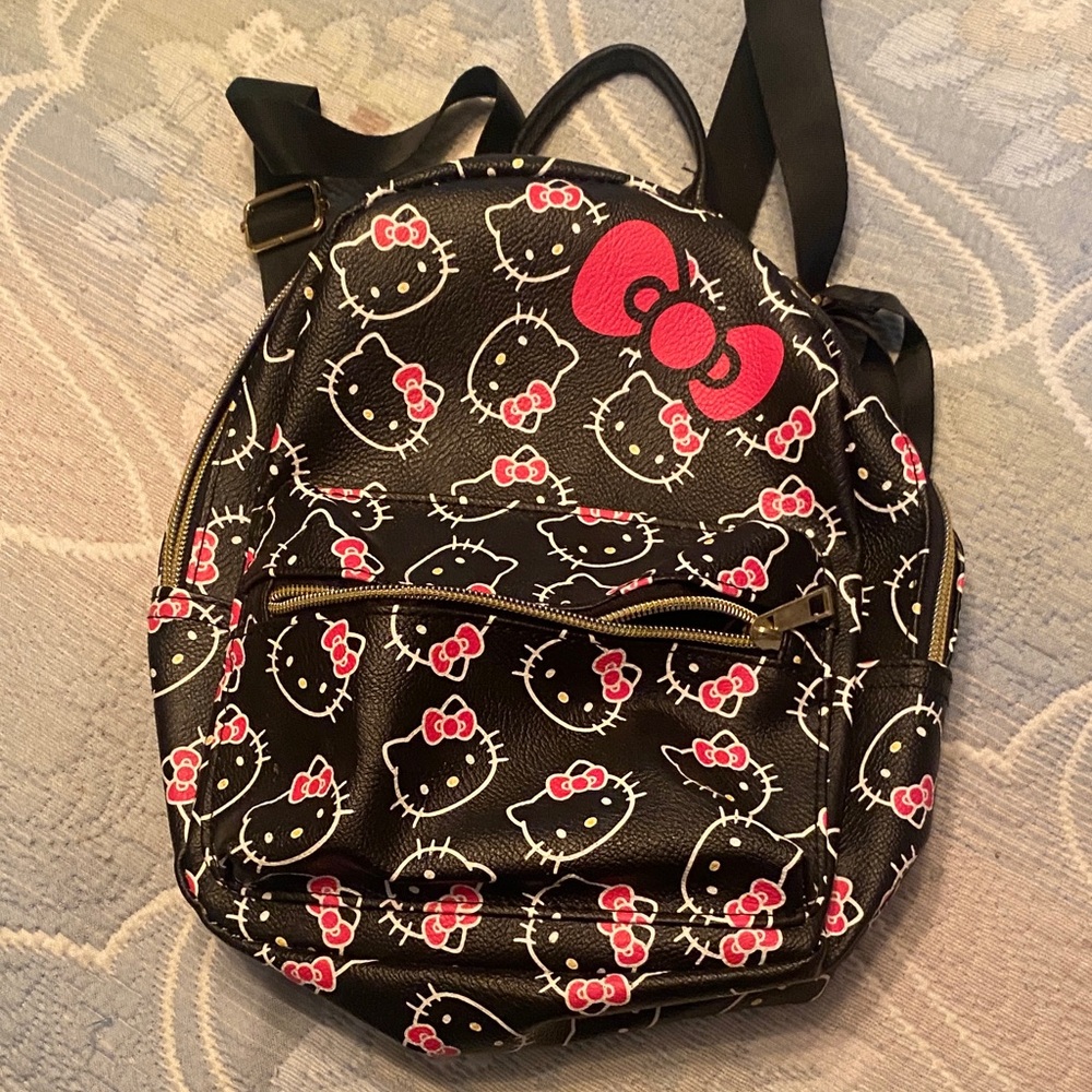 Hello Kitty Black and Pink Backpack